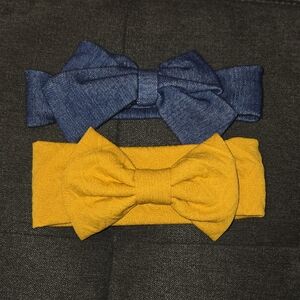 Stylish Blue and Yellow Kids Headband Set